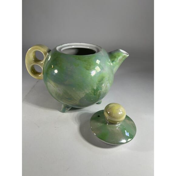 Luster Japan Fine China Tea Pot National Silver Vintage Glassware Japanese R8361 - Picture 10 of 16